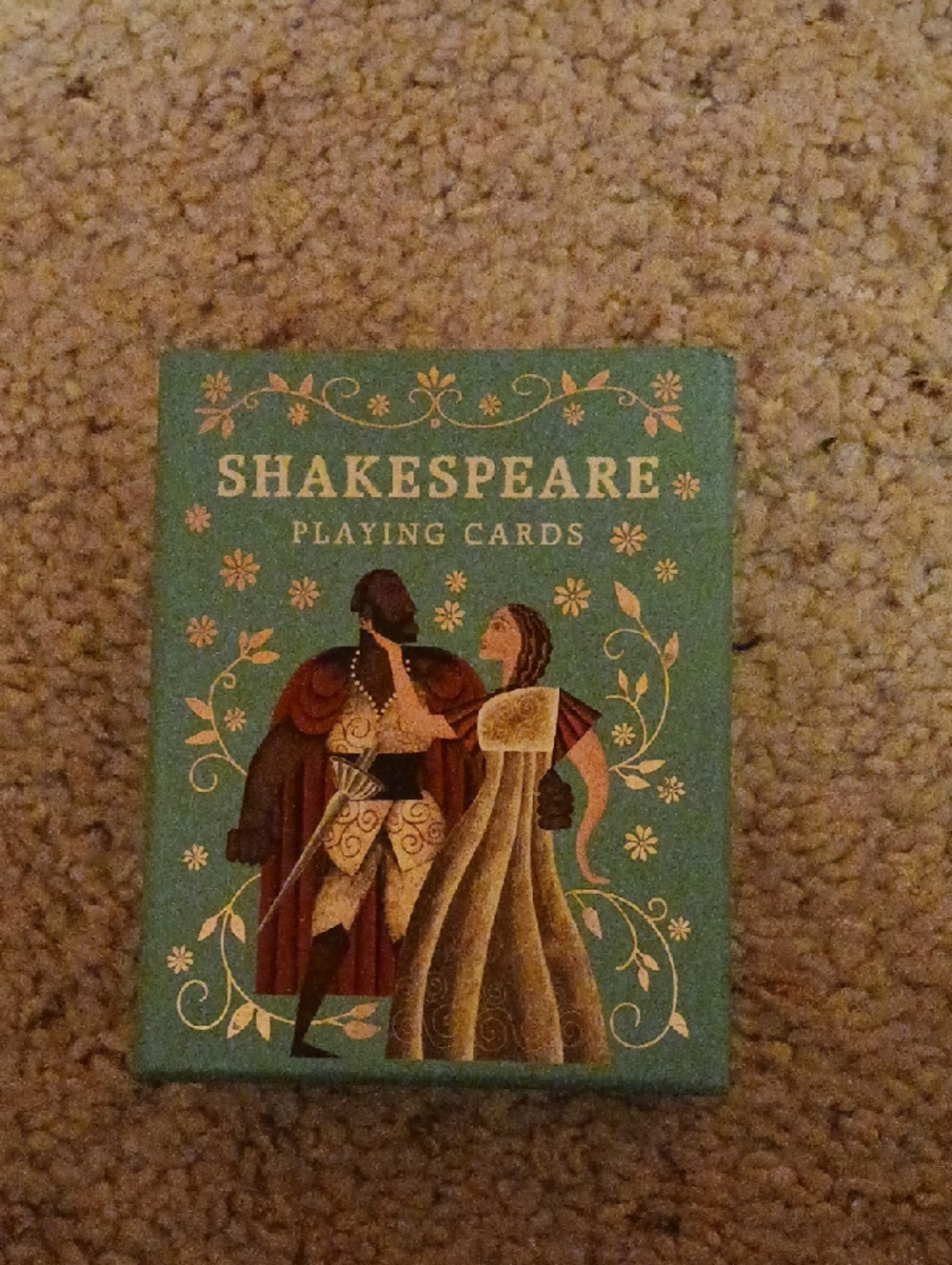 Shakespeare Playing Cards - Teal and Gold Decorative Deck